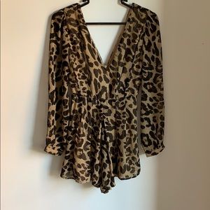 Leopard print romper